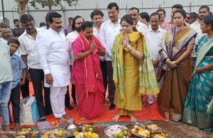 SRA प्रकल्पाचे आमदार अश्विनीताई जगताप यांच्या हस्ते भुमीपुजन संपन्न