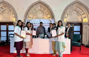 लोकनेते आमदार लक्ष्मणभाऊ जगताप पॅरामेडीकल कॉलेजच्या चार विद्यार्थीनींचा राज्यस्तरीय गौरव